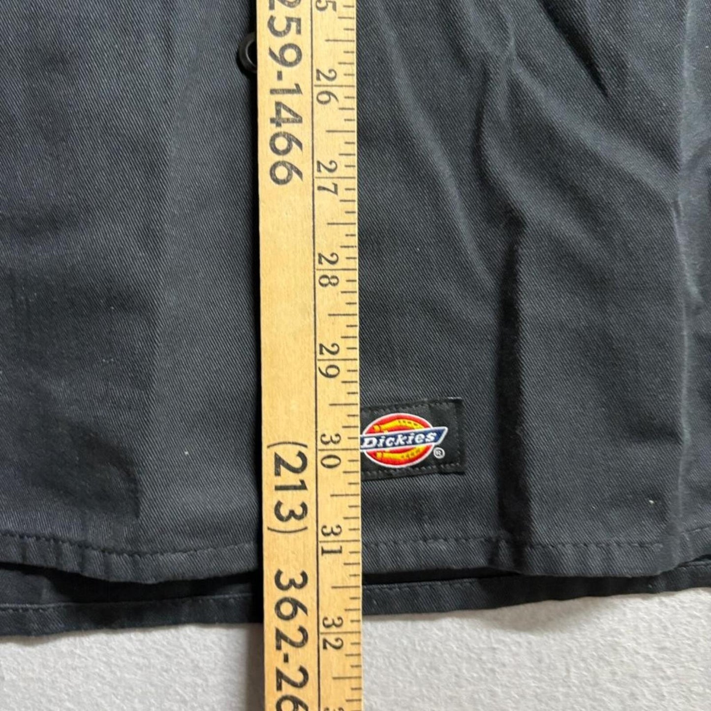 Dickies Work Shirt Mens 4XL Black Short Sleeve Button Up Two Pocket Twill