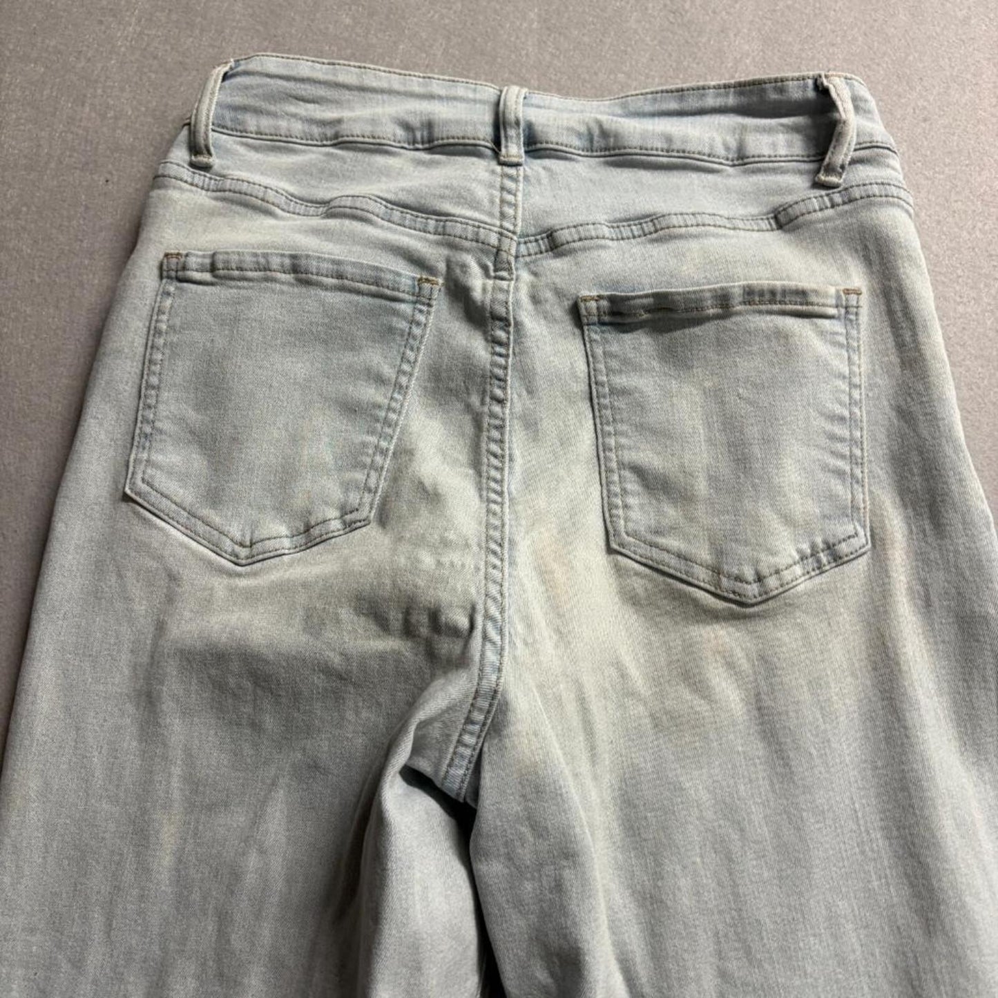 California Vintage Jeans Womens 27 Light Wash Denim Wide Leg High Rise Stretch
