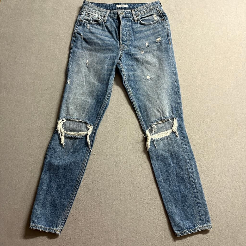 GRLFRND Karolina High Rise Skinny Jeans Womens Size 26 Distressed Blue Denim USA