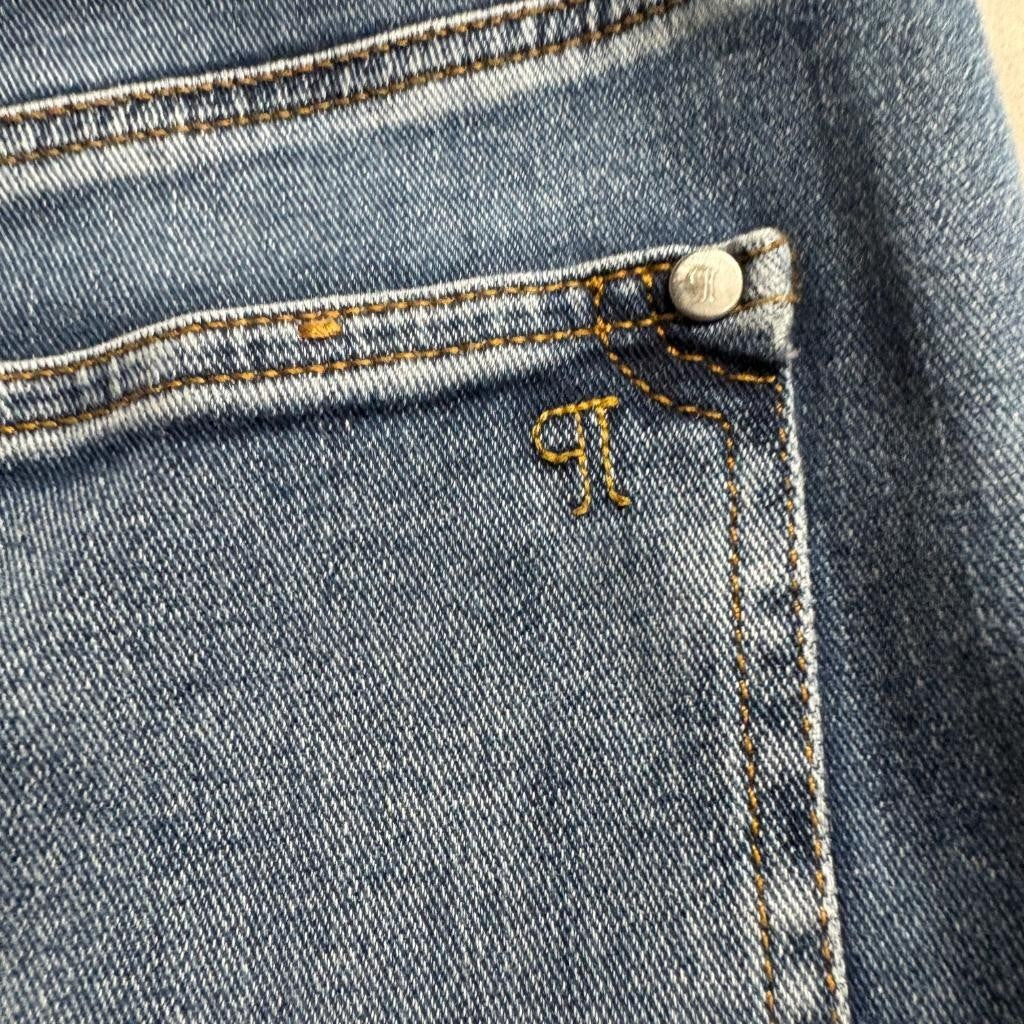 Pilcro and the Letterpress Jeans Womens 33 Blue Denim Straight Leg Mid Rise