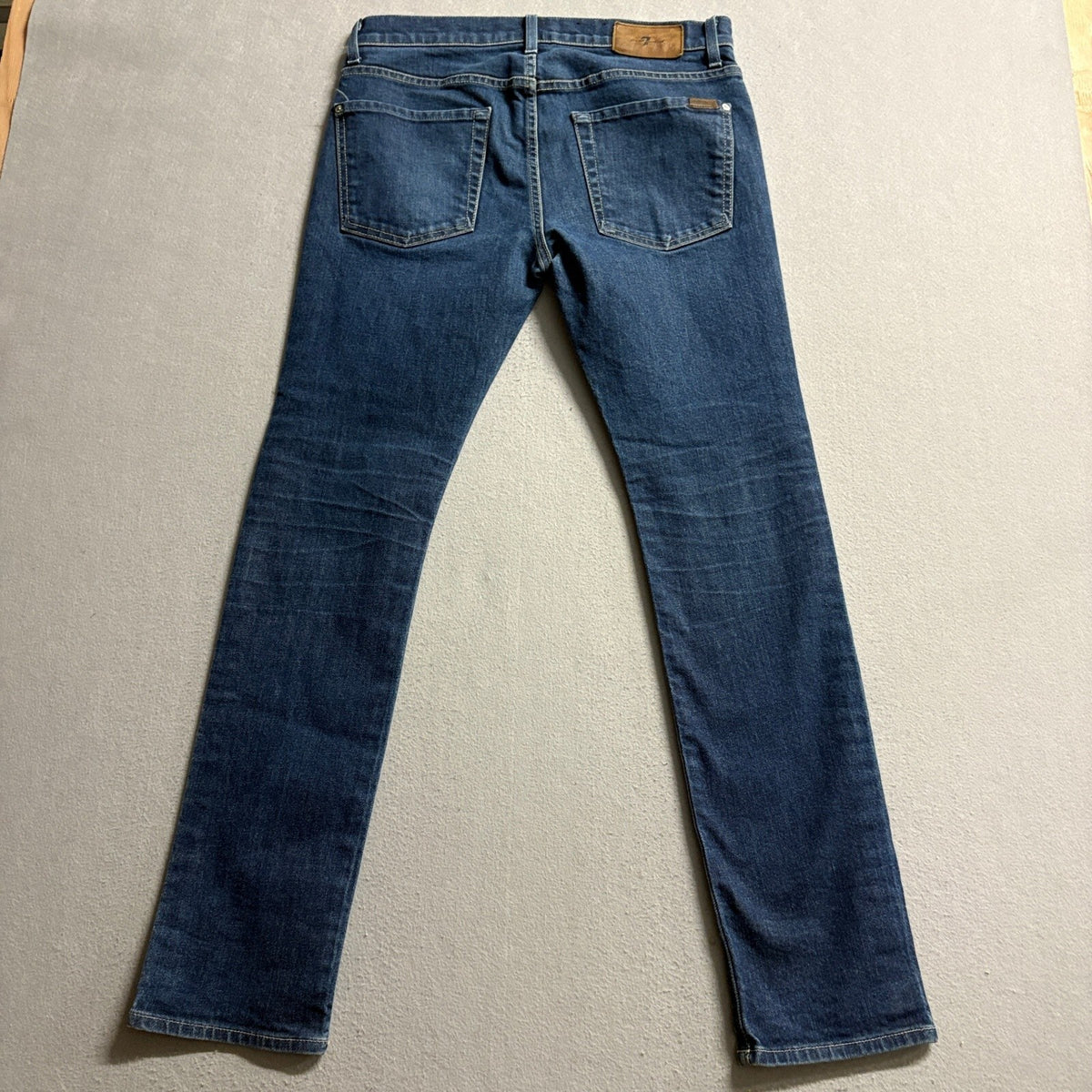 7 For All Mankind Paxtyn Skinny Jeans Mens Size 32x30 Dark Wash Blue Stretch USA