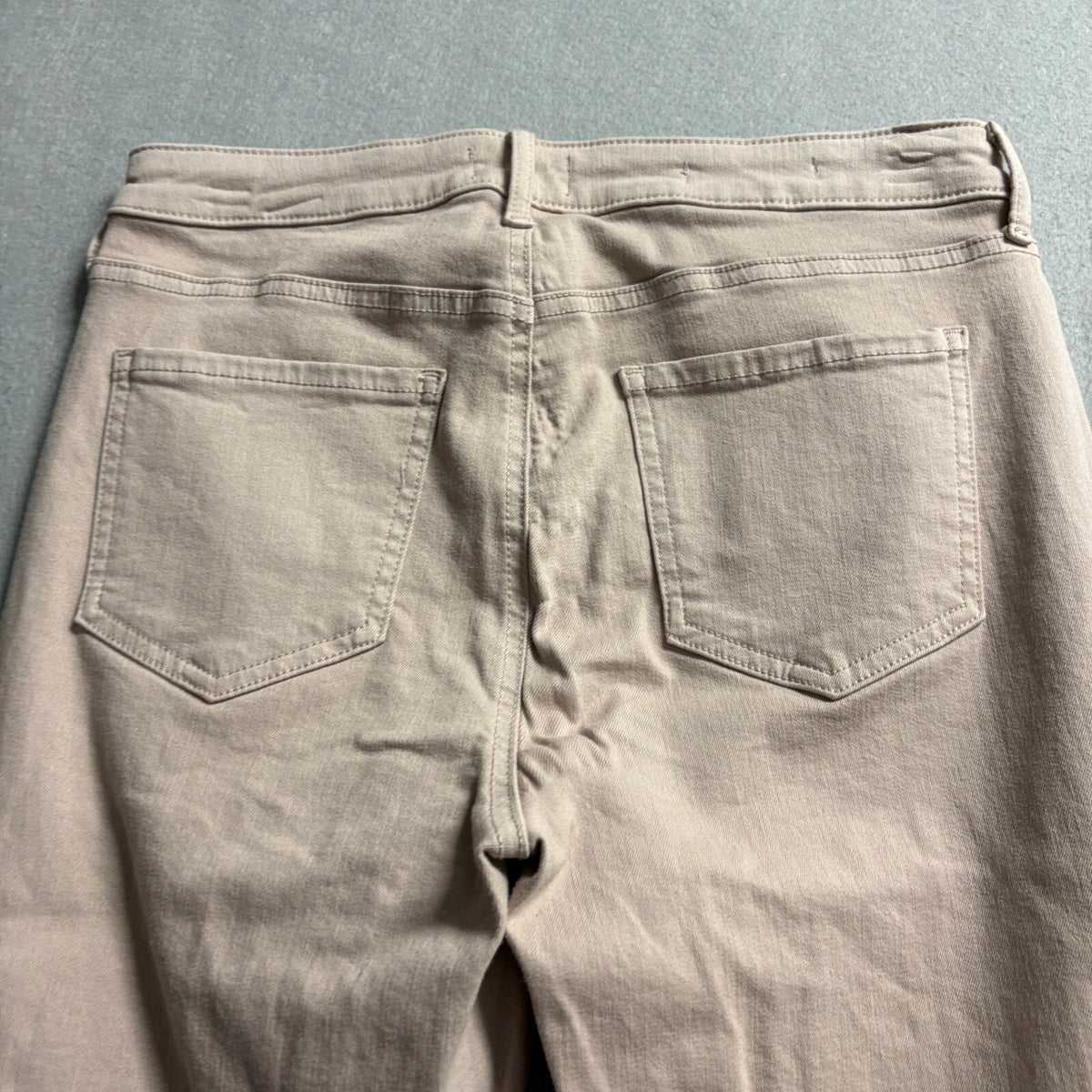 NYDJ Sheri Slim Jeans Womens Size 4 Beige Pink Stretch Front Seam Denim