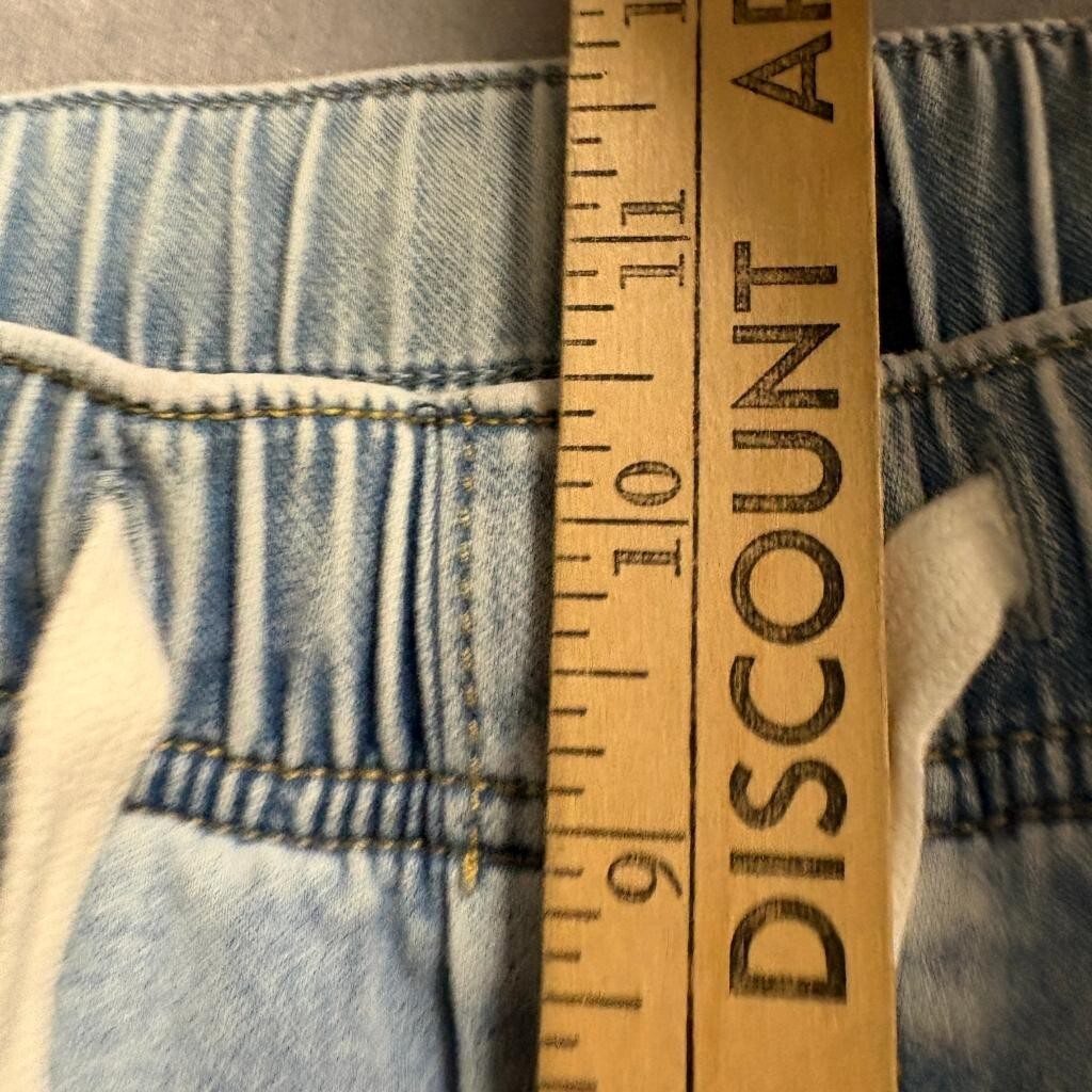 Gap Wide Leg Denim Joggers Womens Small Regular Light Wash Elastic Waist