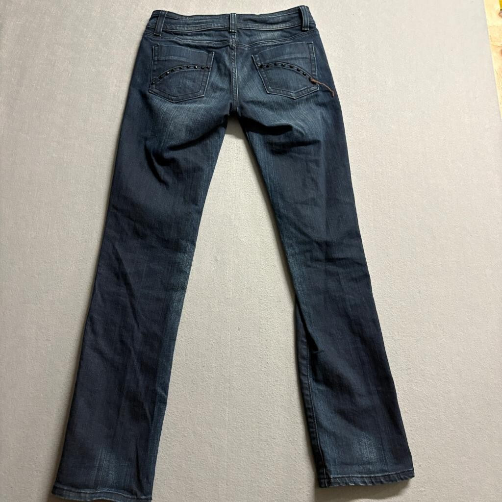 Vertigo Paris Studded Jeans Womens Size 28 Dark Wash Straight Leg Denim VT13123