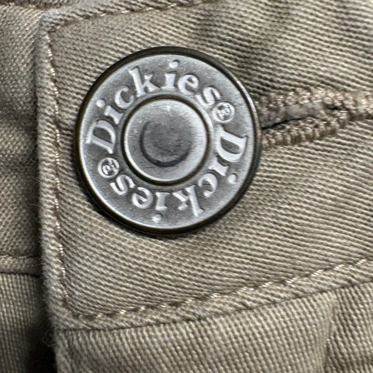 Dickies Girl Chino Pants Womens 0/24 Khaki Beige Stretch Slim Straight Workwear