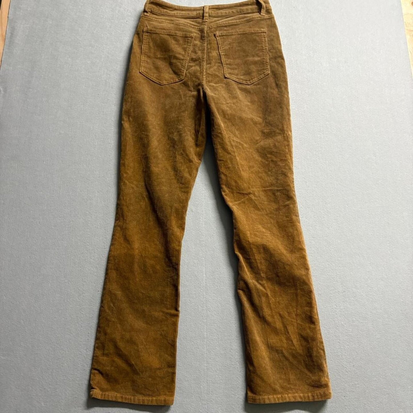 Forever 21 Corduroy Pants Womens Medium Brown Button Fly High Rise Straight Leg