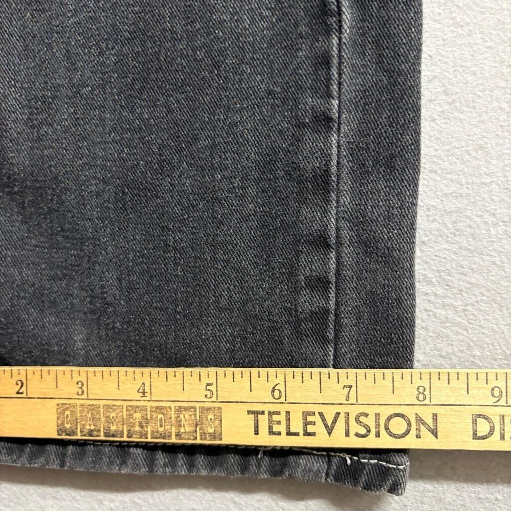 Unbranded Black Denim Cargo Jeans Womens Size S Elastic Waist Utility Pants