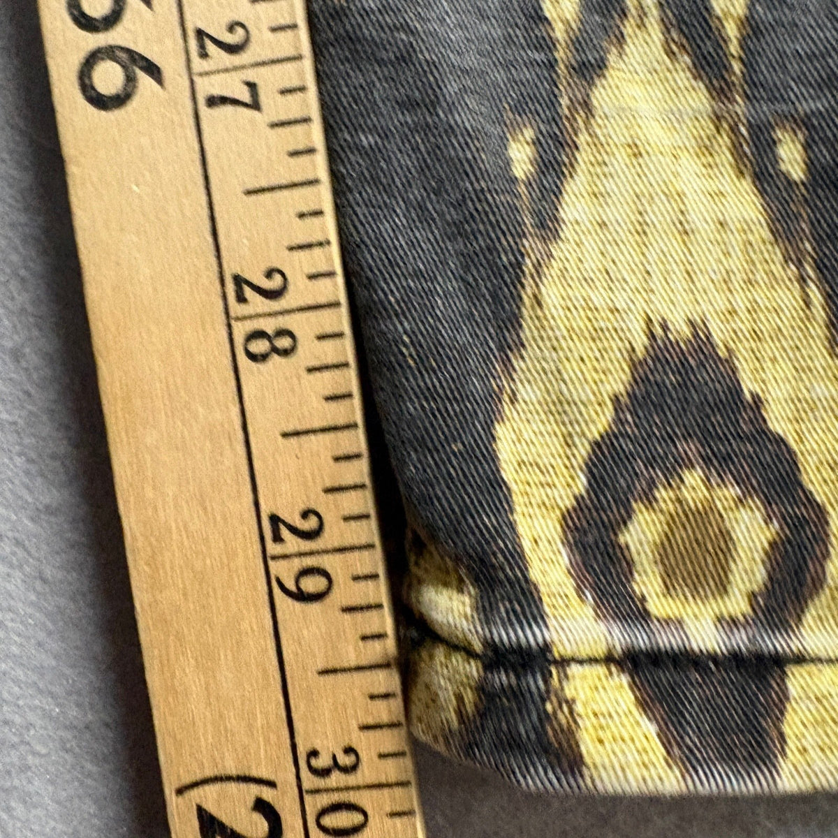 SOLD Design Lab Womens Soho Super Skinny Jeans Size 27 Ikat Print Yellow Black