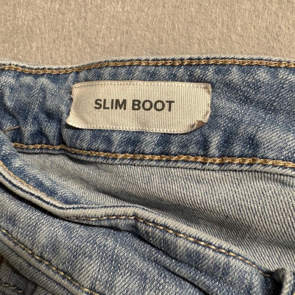 Torrid Slim Bootcut Jeans Womens 16S Blue Denim Stretch Plus Size 16 Short