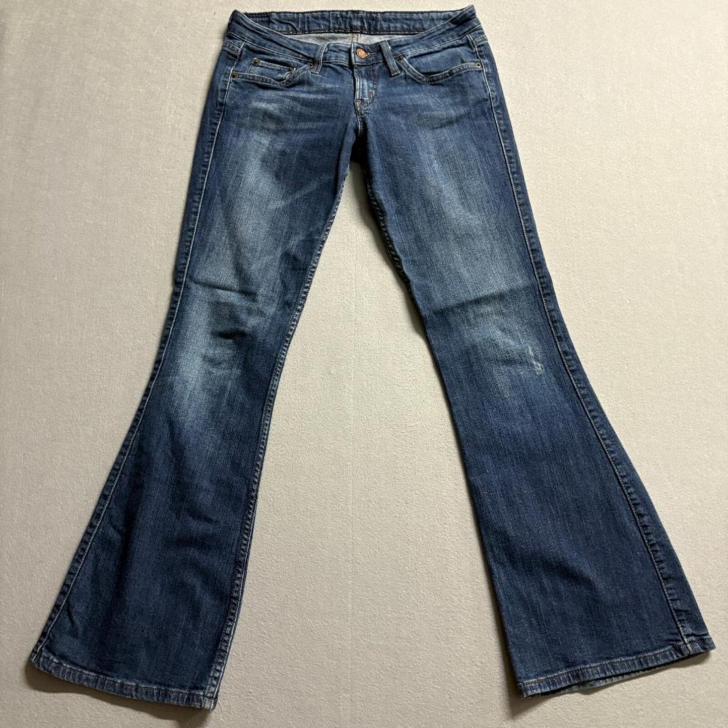 Levis 515 Bootcut Jeans Womens Size 7 Medium Blue Denim Flap Pocket Low Rise