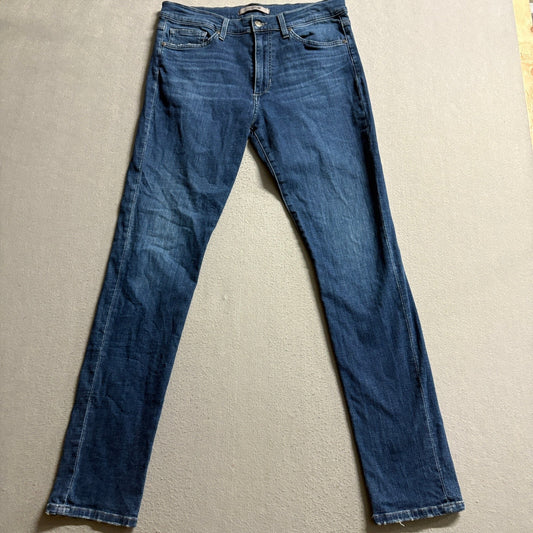 Joe's Jeans Womens Size 32 Blue Denim Stretch Straight Leg Jeans Medium Wash