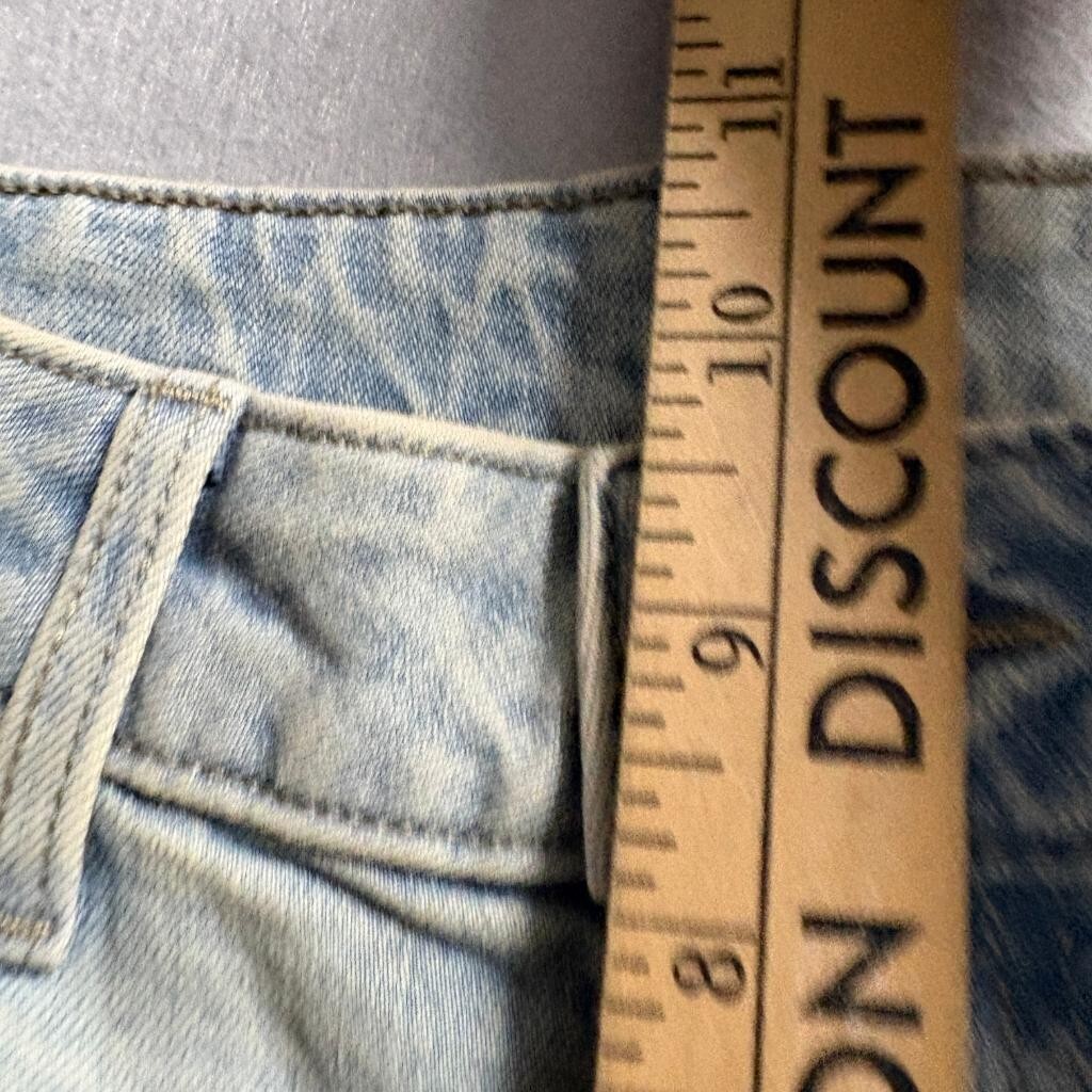 GU Jeans Womens Size S Light Wash Blue Denim Flare Leg Stretch High Rise