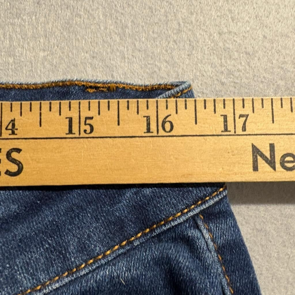 9th & Main Distressed Skinny Jeans Womens 14W Blue Denim Stretch Ripped Knee