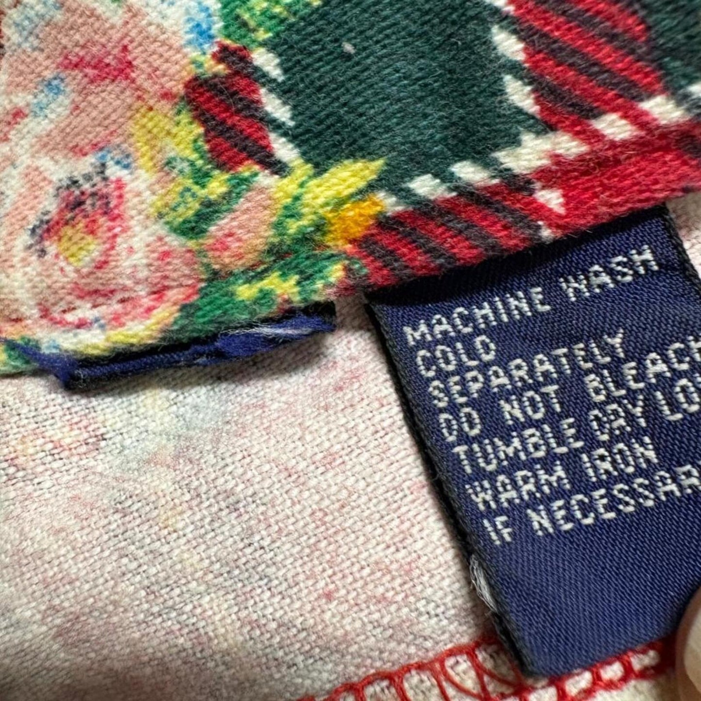 Vintage Gap Denim Plaid Floral Jeans Womens 26 Red Tartan Rose Print 90s