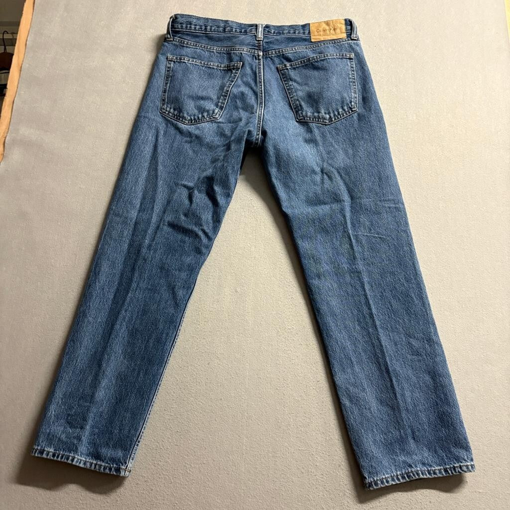 Calvin Klein Standard Straight Jeans Mens 34x30 Blue Denim Classic Fit Pant