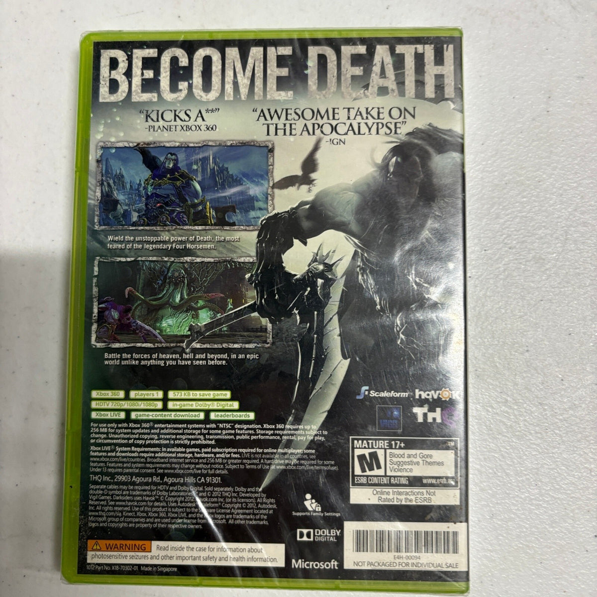 Darksiders II 2 Xbox 360 Game Factory Sealed Brand New Bundle Edition NTSC