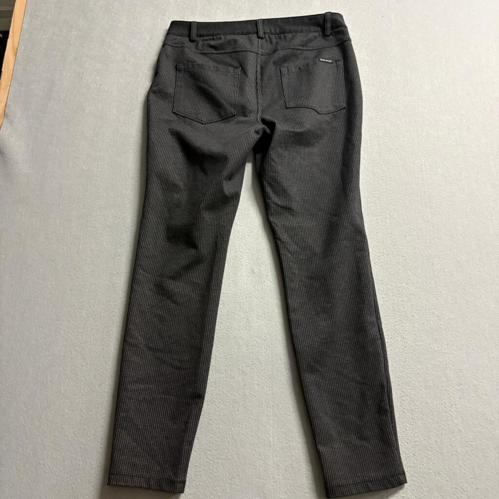 DKNY Jeans Womens Pants Size Medium Gray Houndstooth Stretch Skinny Leg Ankle
