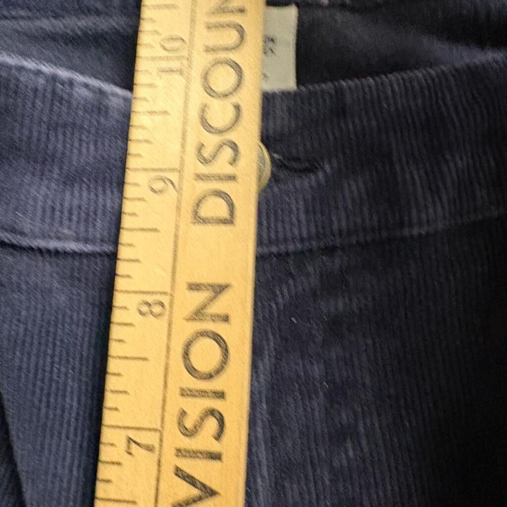 St Johns Bay Corduroy Pants Womens 8 Navy Blue Stretch Bootcut Mid Rise Cotton