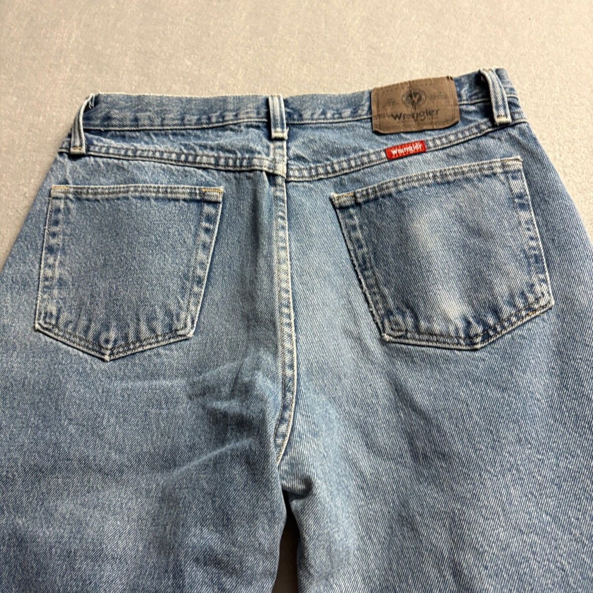 Wrangler Hero Mens Jeans 31x32 Blue Denim Straight Leg Regular Fit Workwear