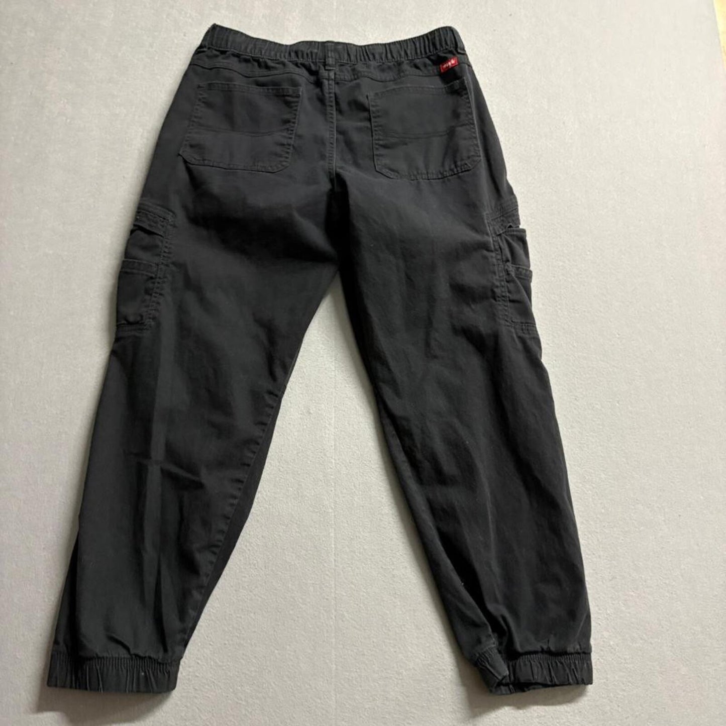 Wrangler Cargo Jogger Pants Boys Size 16 Husky Black Elastic Waist Stretch