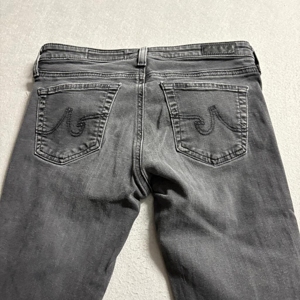 AG Adriano Goldschmied The Legging Ankle Jeans Womens 26R Gray Super Skinny Raw