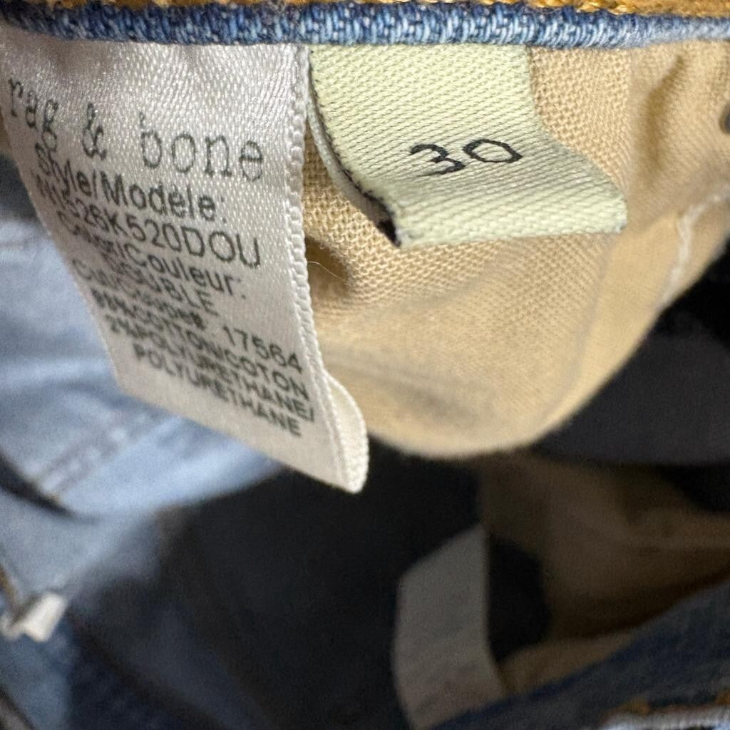 Rag & Bone Ankle Skinny Jeans Womens 30 Distressed Blue Denim Stretch
