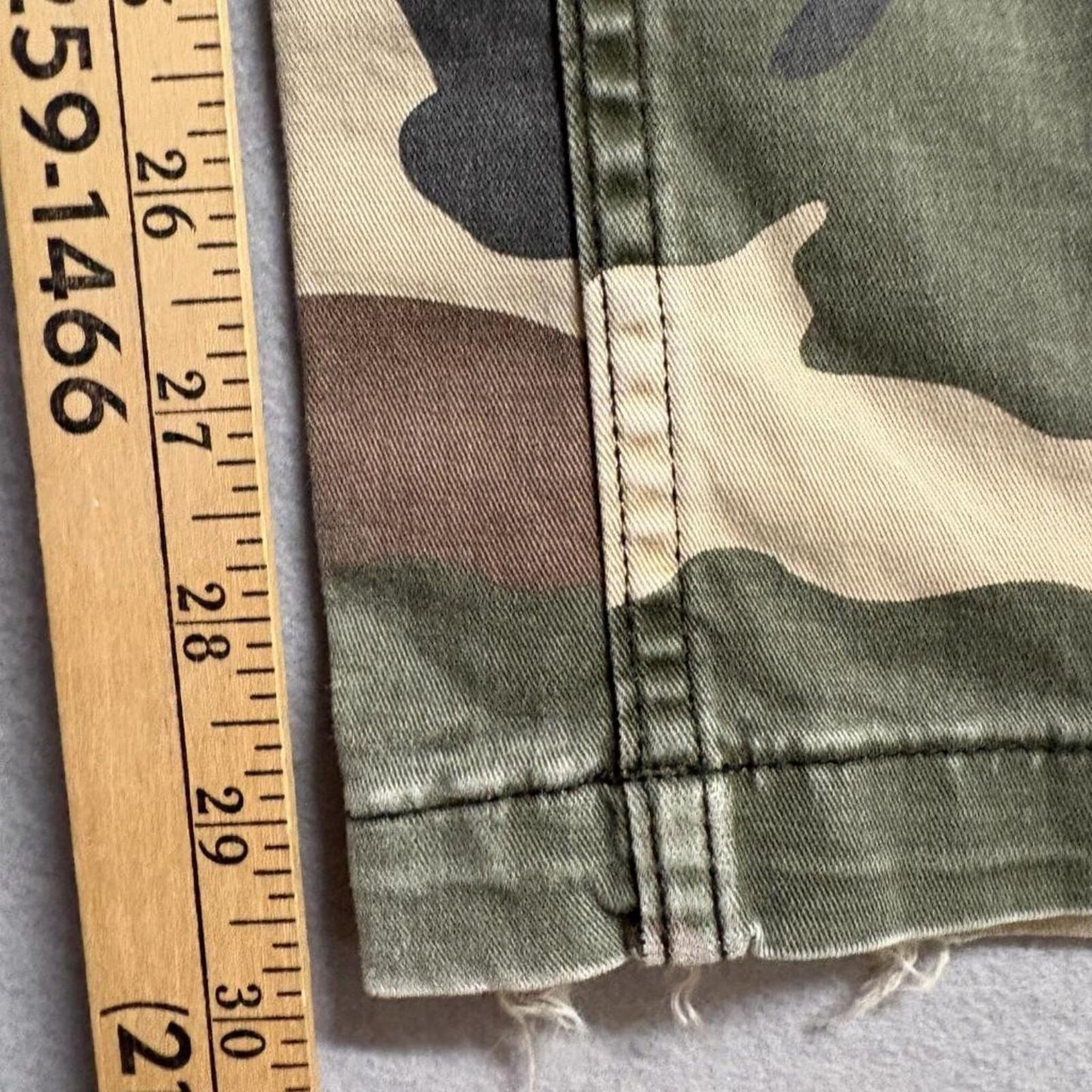 Good American Uniform Cargo Pants Womens 12/31 Camo Fatigue Green Stretch