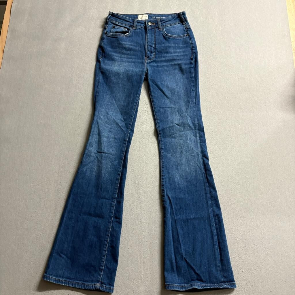 Pilcro and the Letterpress Flare Jeans Womens 25 Blue Denim Anthropologie