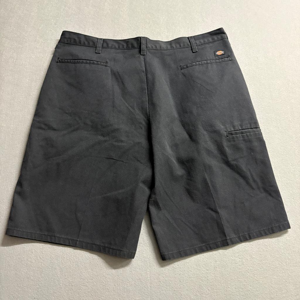 Dickies Flexible & Durable Chino Shorts Mens 36 Black Flat Front Utility Work