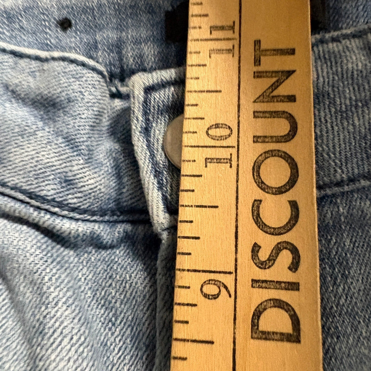 H&M Wide Leg Flare Jeans Womens Size 4 Light Blue Wash Stretch Patch Pockets