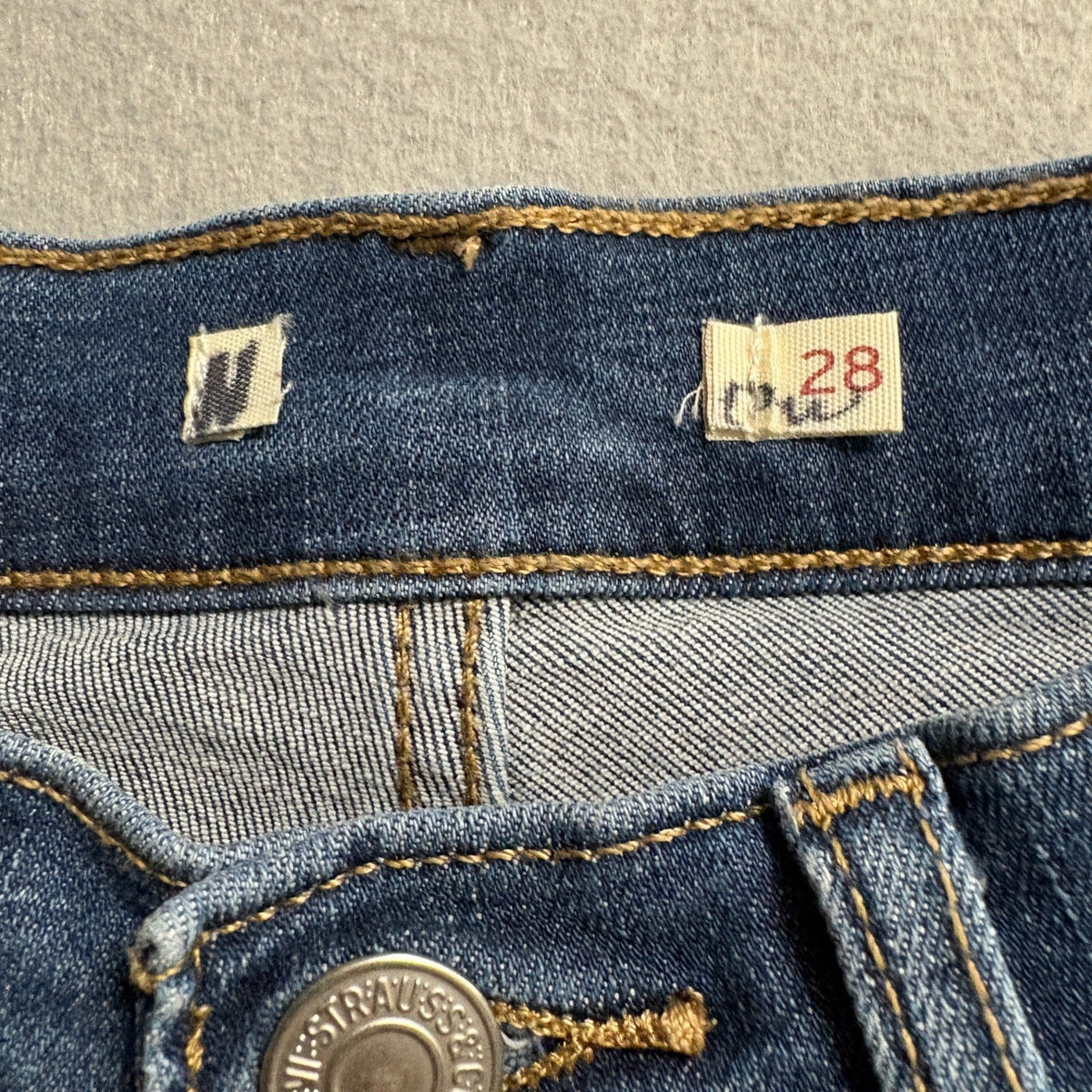 Levis 711 Skinny Jeans Womens Size 28 Medium Wash Stretch Denim Blue Pants