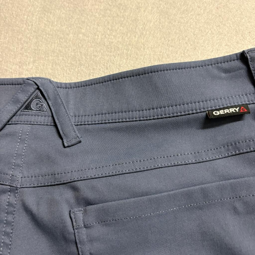 Gerry Mens Stretch Hiking Pants 32x30 Blue Gray Nylon Blend Outdoor Trail Travel
