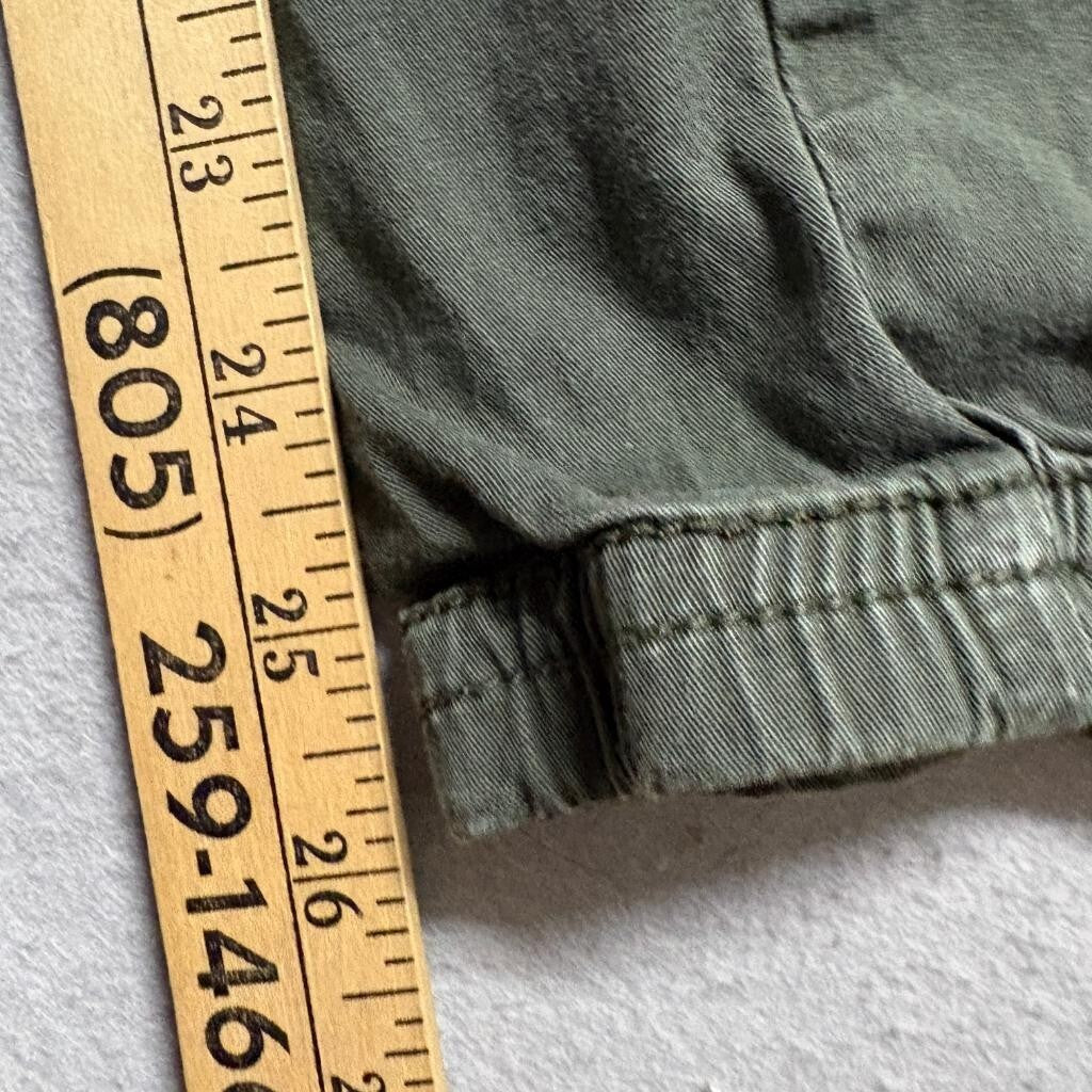 Unionbay Jogger Pants Womens Size 9 Green Utility Cargo Elastic Waist Ankle Zip