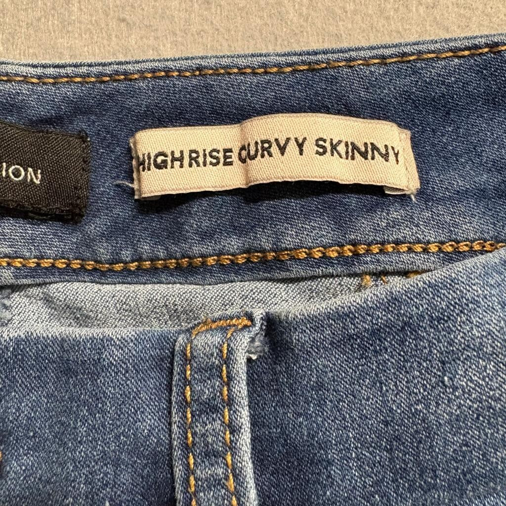 BCBGeneration High Rise Curvy Skinny Jeans Womens Size 9/29 Medium Wash Blue