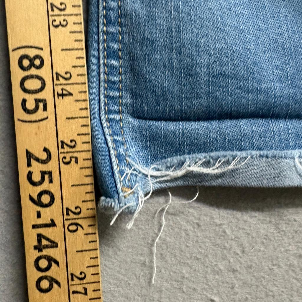 Francescas Harper Heritage High Rise Kick Crop Jeans Womens 29 Blue Denim Raw