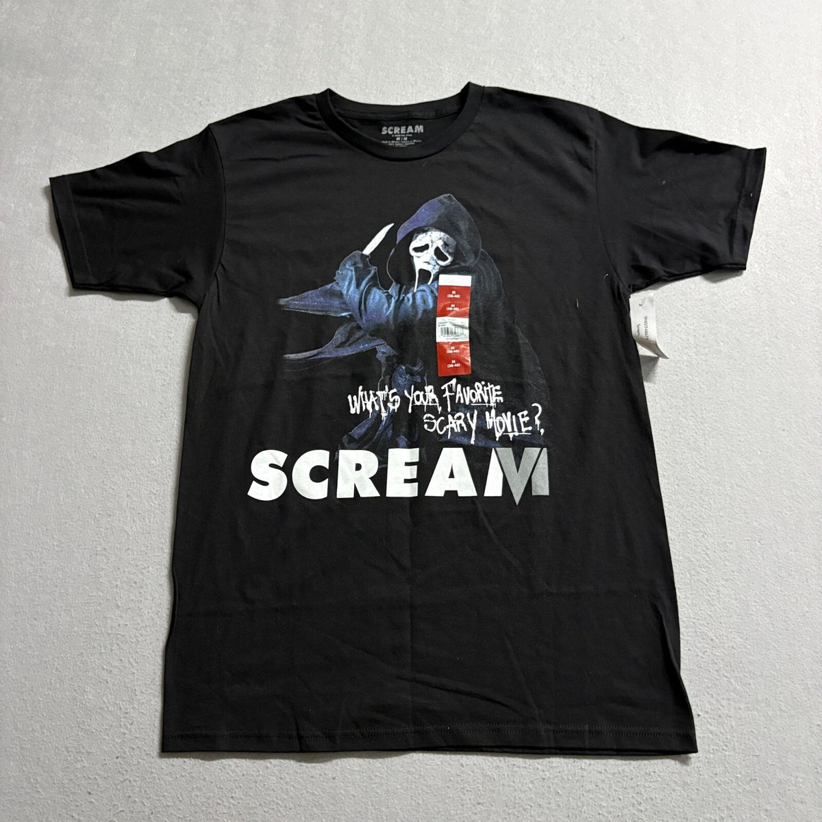 Scream Ghostface T-Shirt Mens Medium Black Favorite Scary Movie Graphic Tee New