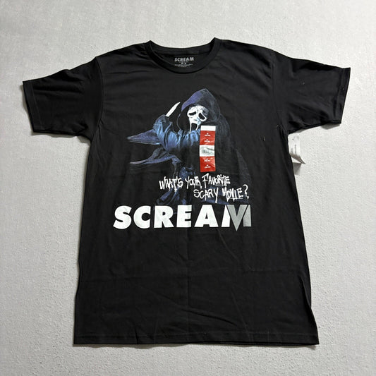 Scream Ghostface T-Shirt Mens Medium Black Favorite Scary Movie Graphic Tee New