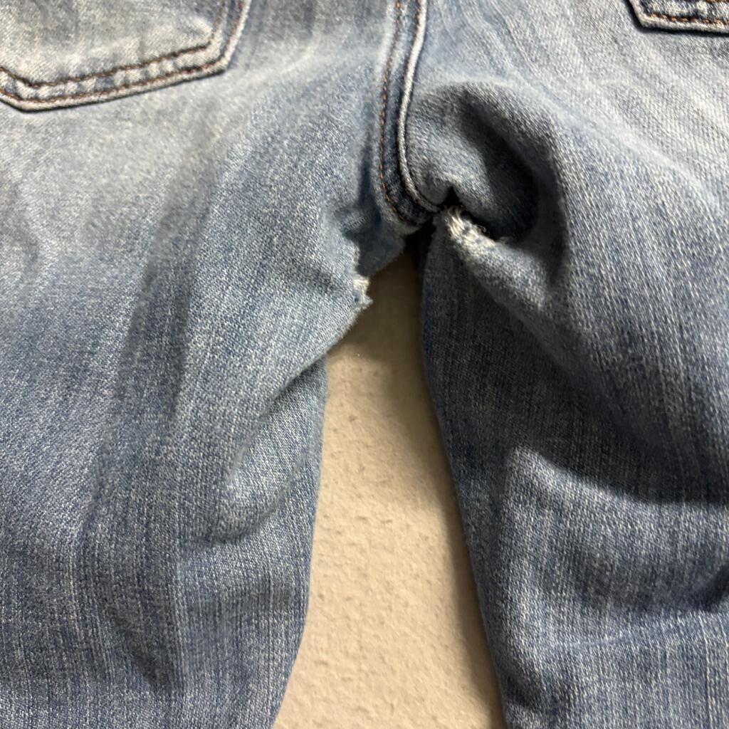 American Eagle Jeans Womens 4 Short Blue Denim Straight Leg Mid Rise Stretch