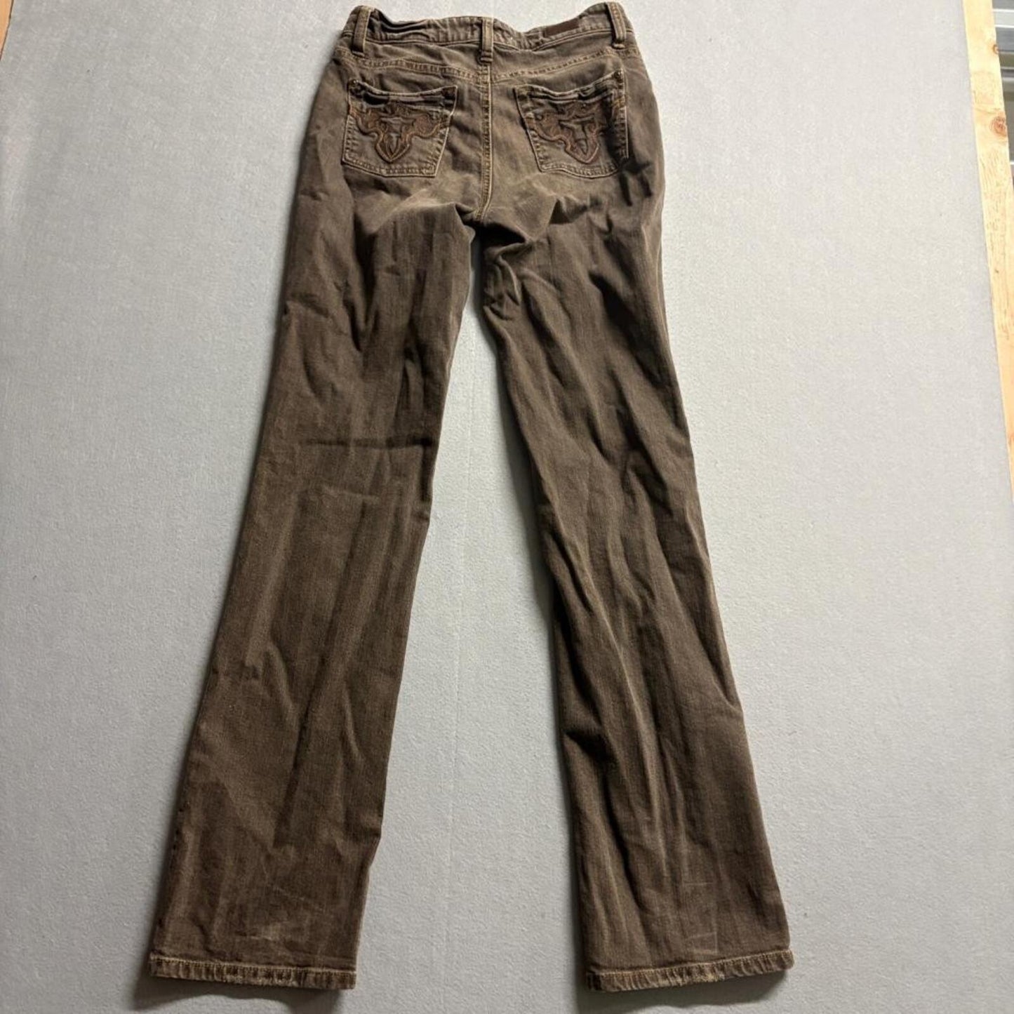 Cambio Norah Straight Leg Pants Womens Size 4 Brown Cotton Blend Stretch