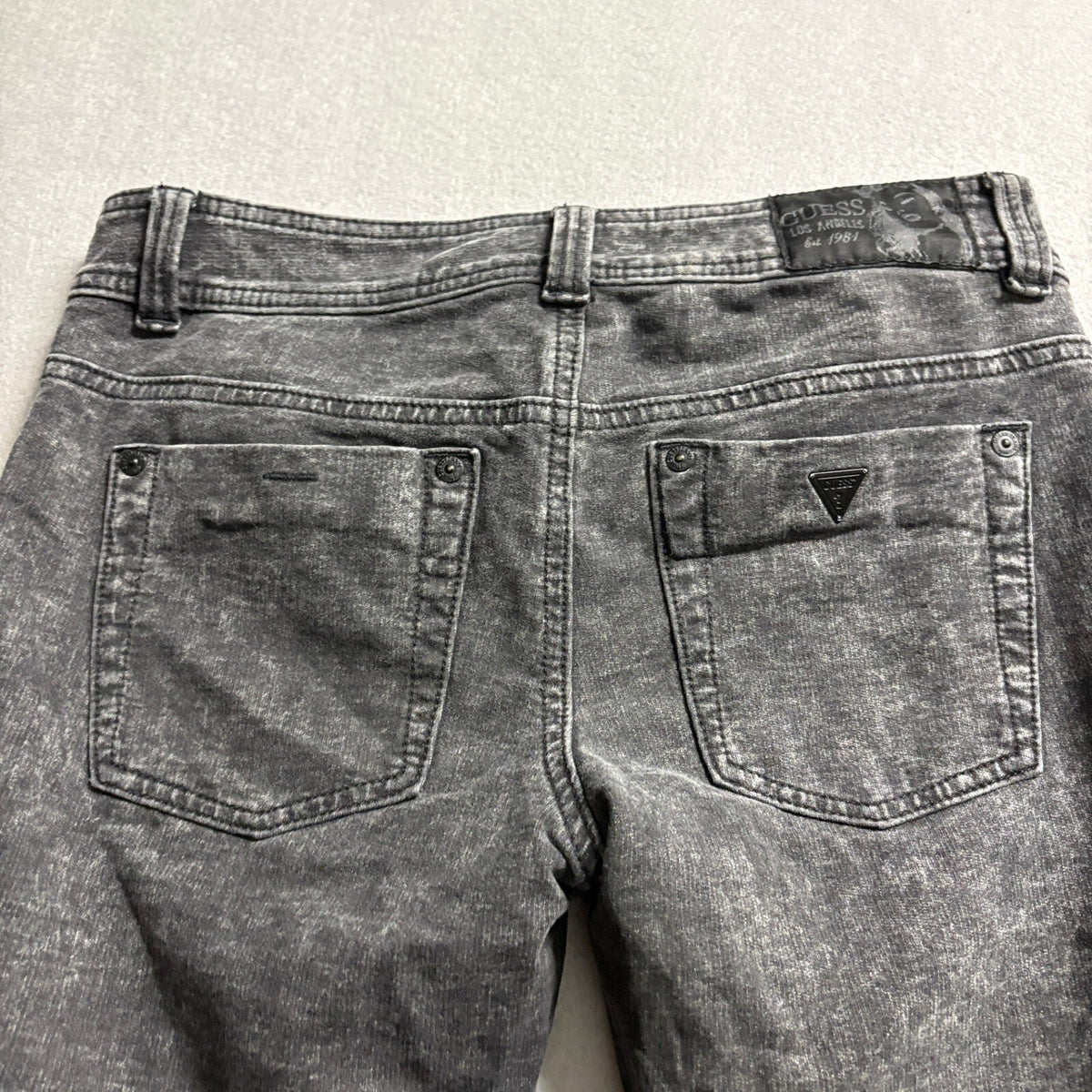 GUESS Jeans Womens Size 28 Gray Acid Wash Skinny Denim Pants Stretch