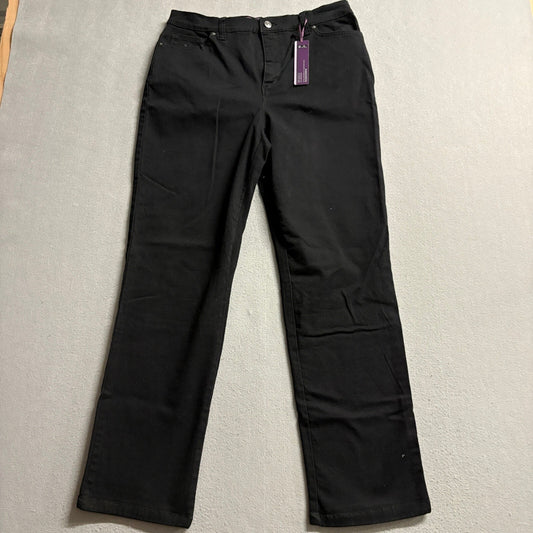 Gloria Vanderbilt Amanda Jeans Womens Size 12 Black Tapered Leg Classic Rise NWT