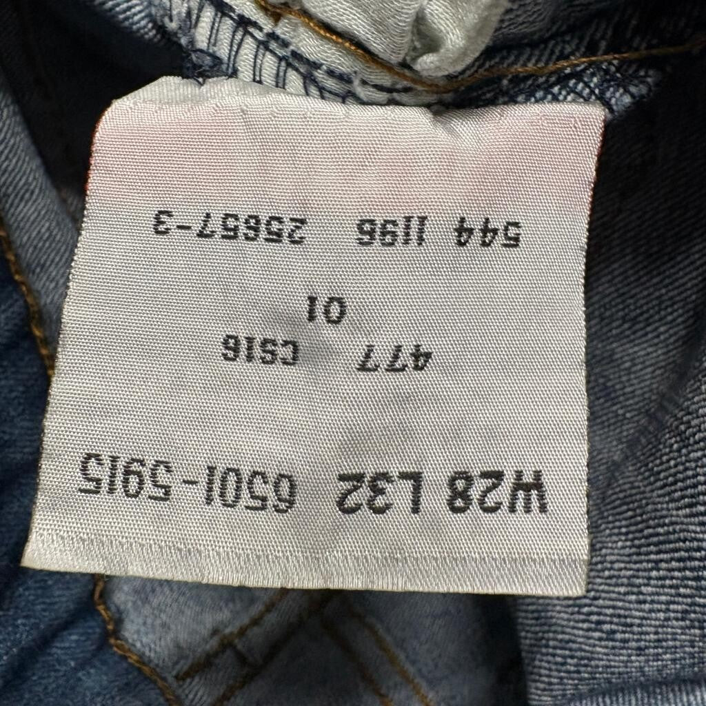Levi's 501 Women's Blue Denim Jeans W28 L32 Straight Leg 100% Cotton Made in USA