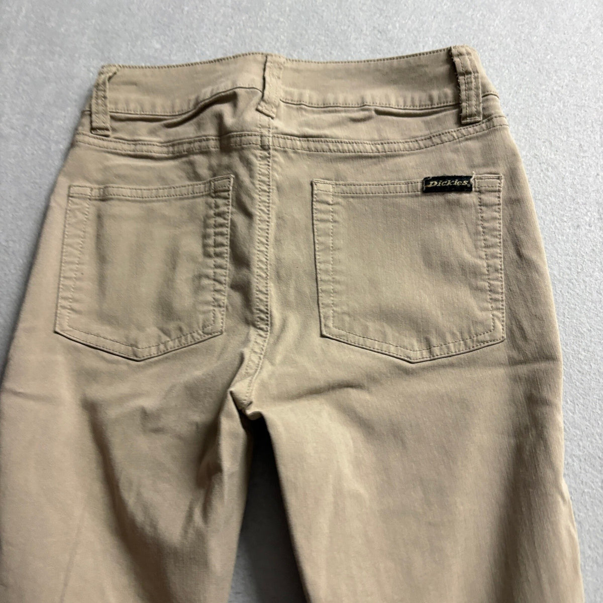 Dickies Girl Womens Skinny Pants Size 0/24 Khaki Beige Stretch Chino GM146