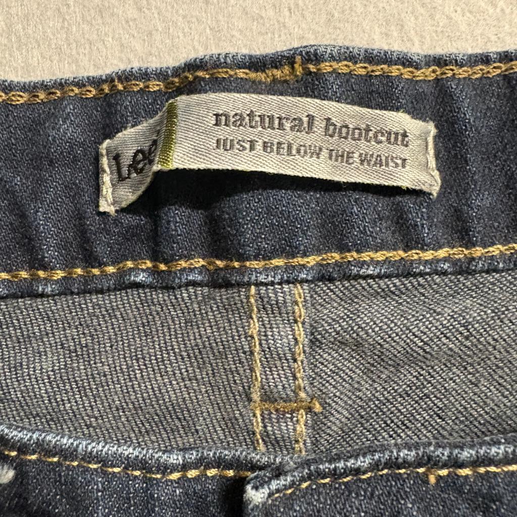 Lee Natural Bootcut Jeans Womens 10 Medium Blue Denim Stretch Mid Rise Pants