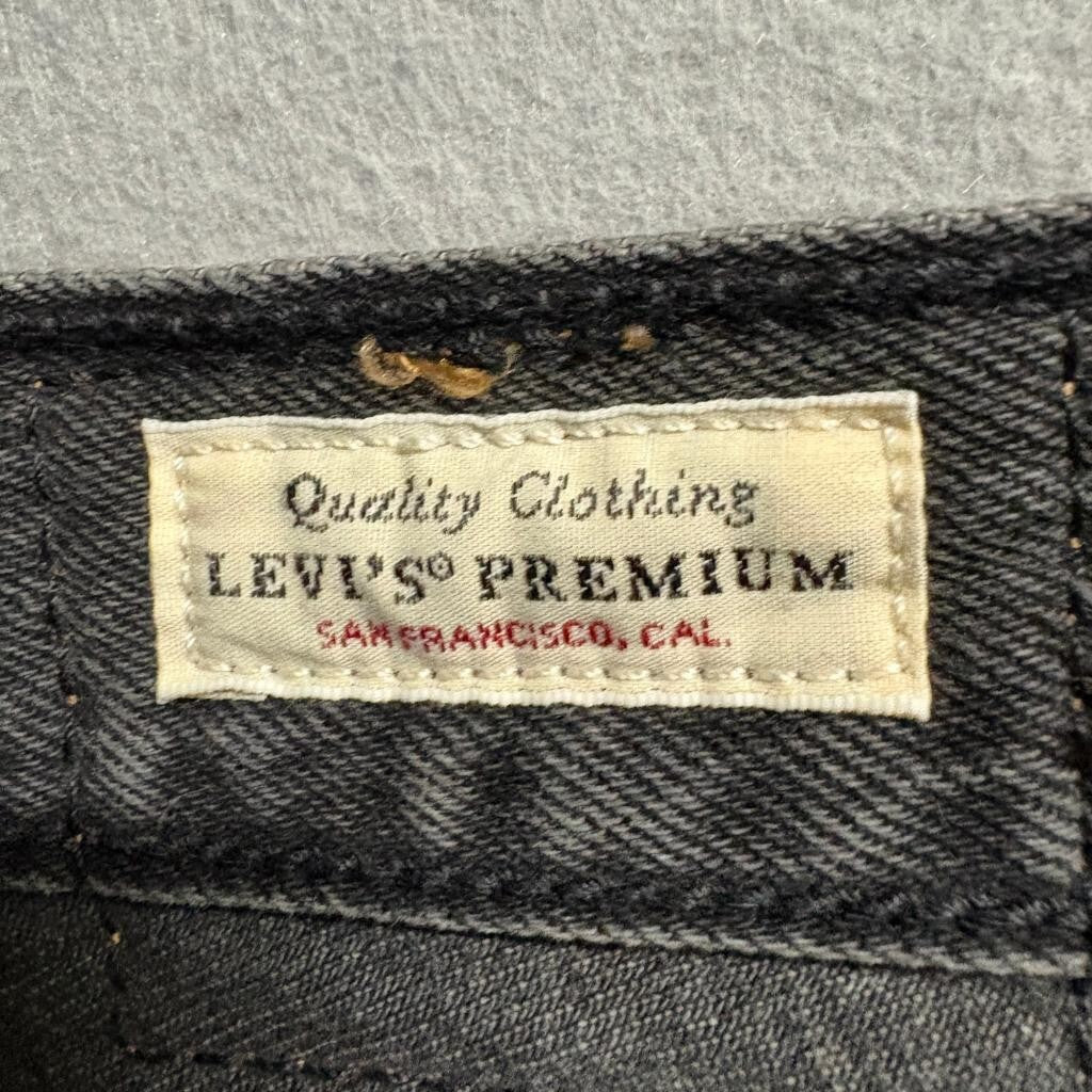Levis Premium High Loose Taper Jeans Womens 29 Gray Black Denim High Rise