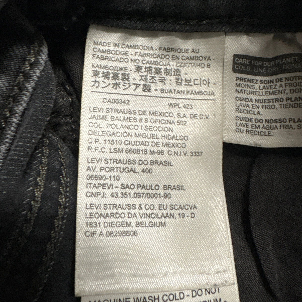 Levis Premium 721 High Rise Skinny Jeans Womens 25 W25 L30 Black Charcoal Denim