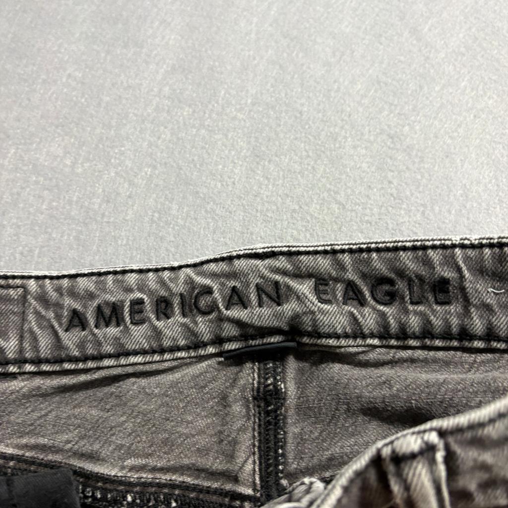 American Eagle Real Good Jeans Womens 30x30 Gray High Rise Straight Leg Denim
