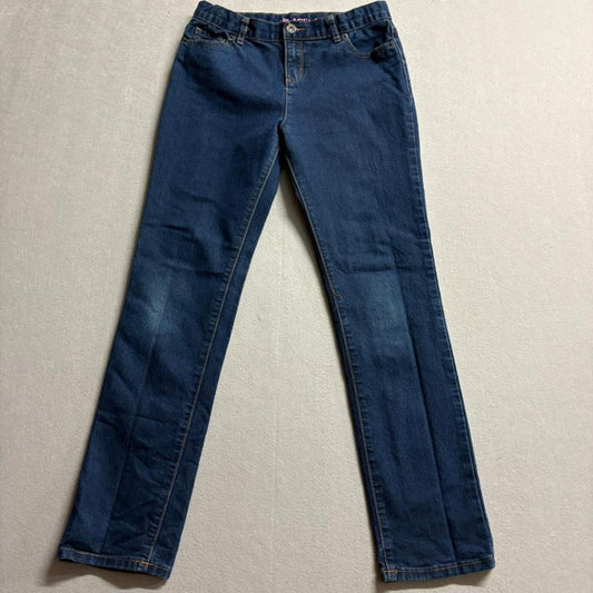 The Childrens Place Girls Skinny Jeans Size 16 Blue Denim Stretch Adjustable