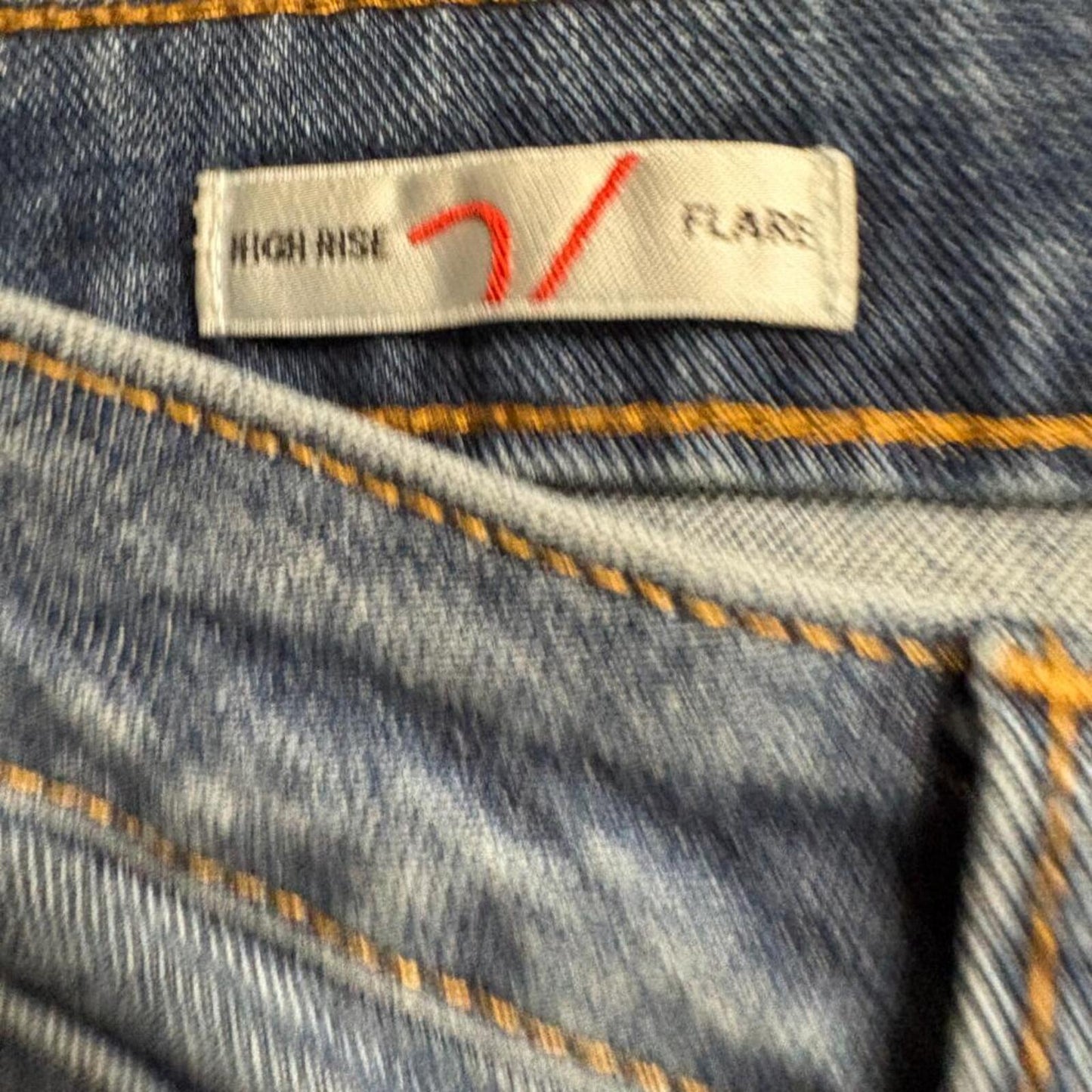 Vigoss High Rise Flare Jeans Womens Size 30 Blue Denim Stretch Wide Leg