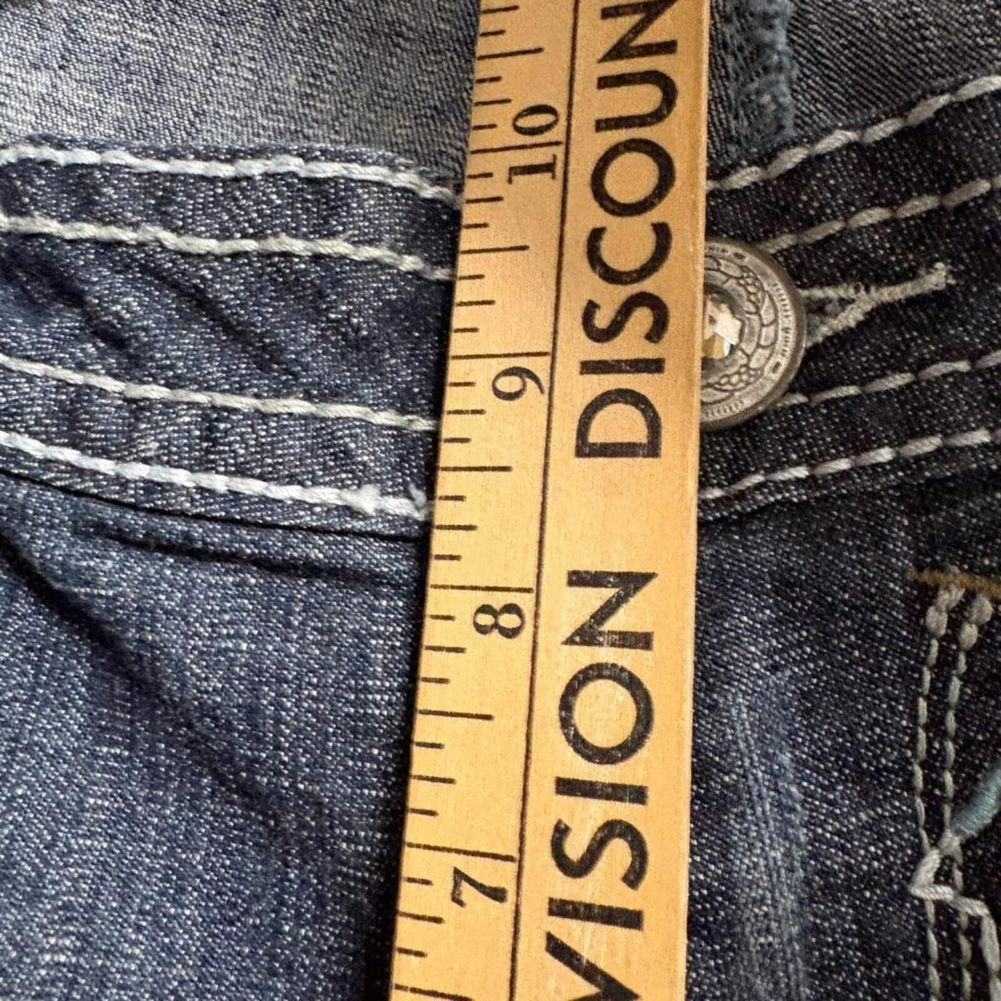 Hydraulic Gramercy Slim Bootcut Jeans Womens 20 Blue Denim Thick Stitch Stretch